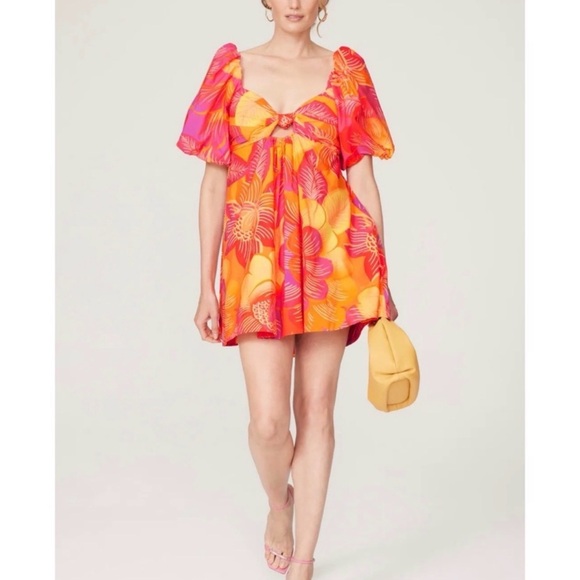 Farm Rio Ombré Vibrant Mini Dress Garden Dress
Orange Yellow Size Large Bohemian - Picture 14 of 14